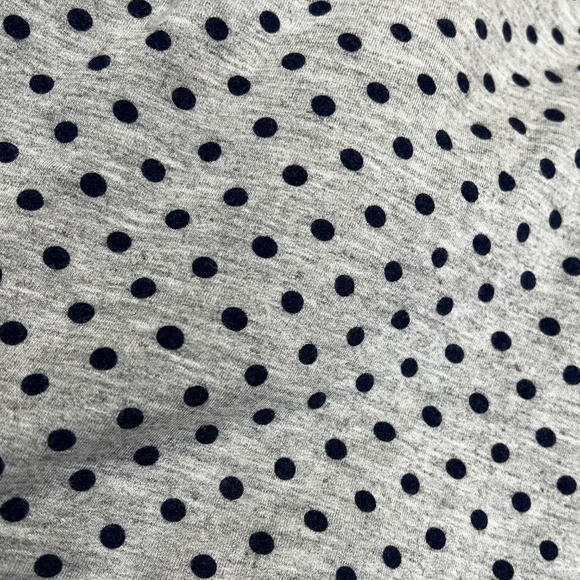 EUC [Dolan] 3/4 Sleeve Top | Grey · Gray & Navy Polka Dot {Anthro} Shirt | Small - Picture 7 of 14